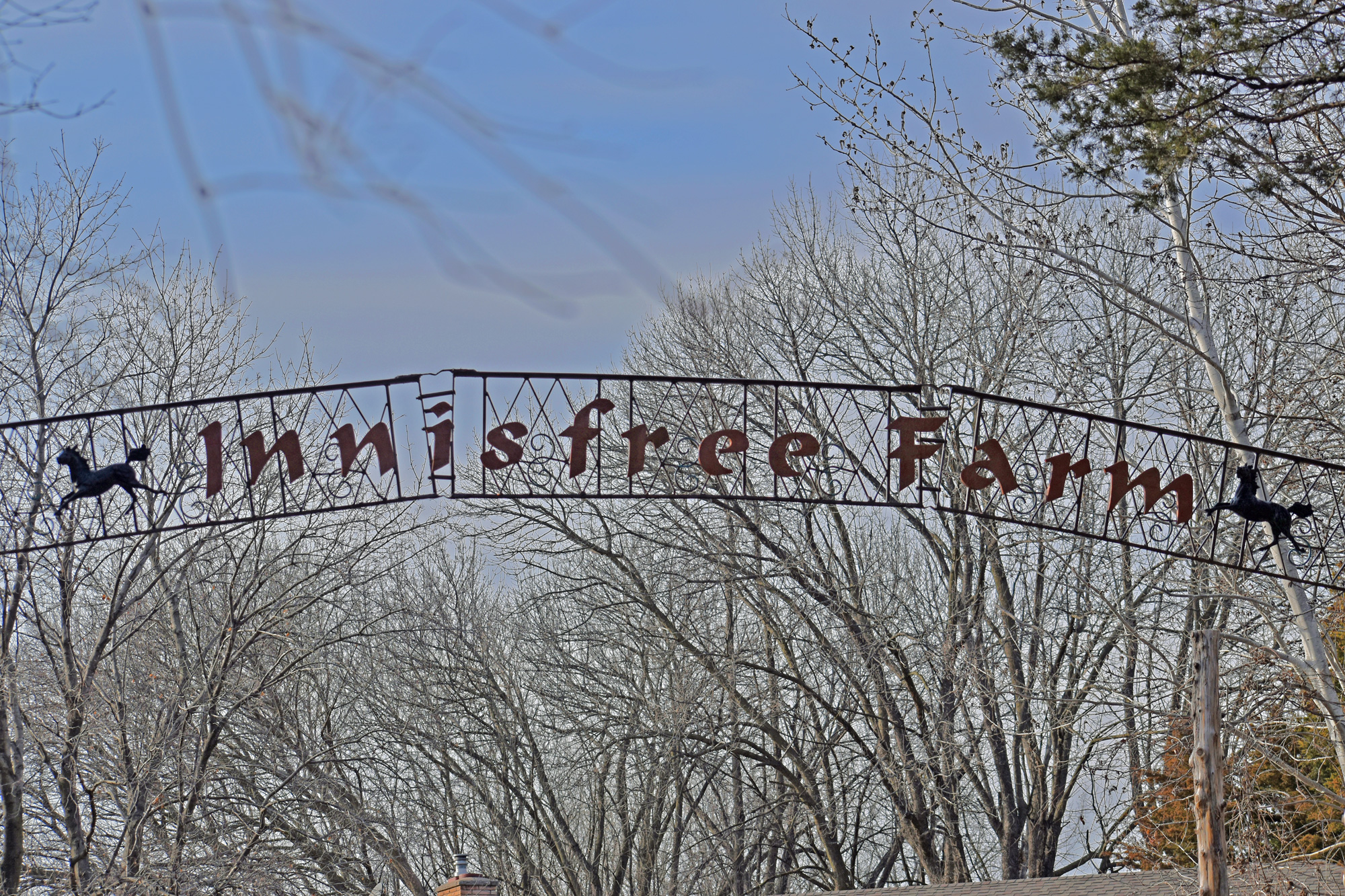 Sign at entrance to Innisfree Farm